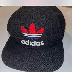Adidas Black Cap with White Trefoil Logo